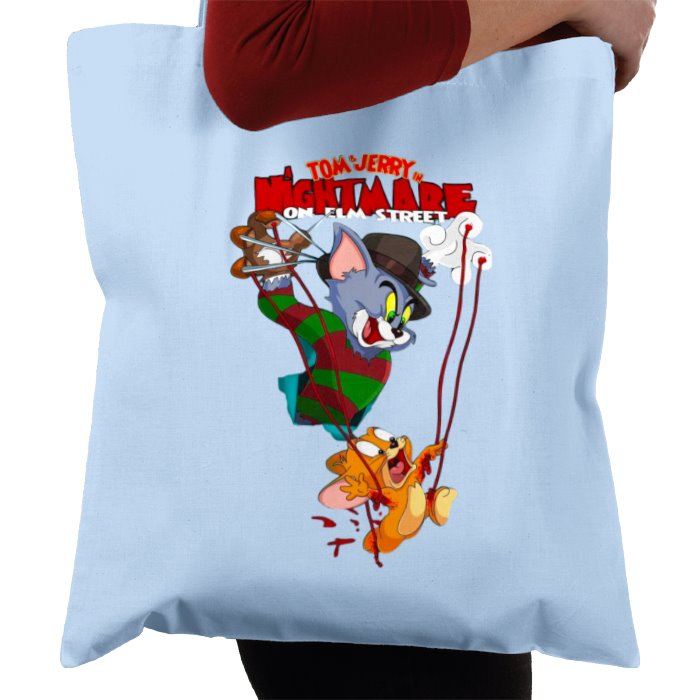 Tom & Jerry & A Nightmare On Elm Street - Freddy & Jerry Tote Bag