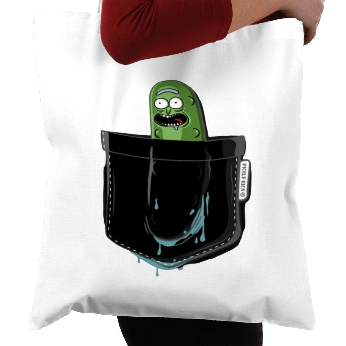 Rick & Morty - Pickle Rick Pocket Tote Bag