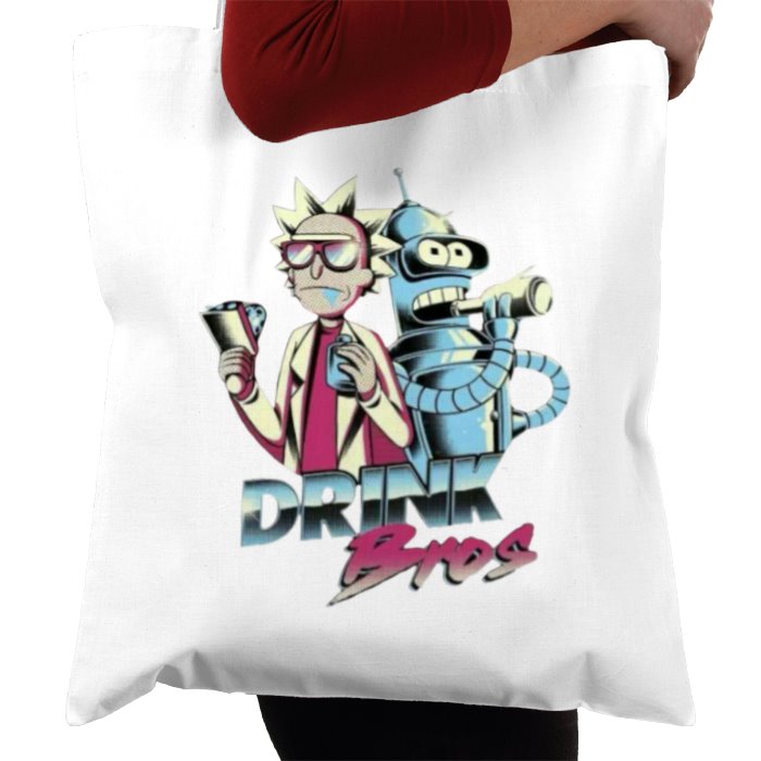 Rick & Morty & Futurama - Drink Bros Tote Bag