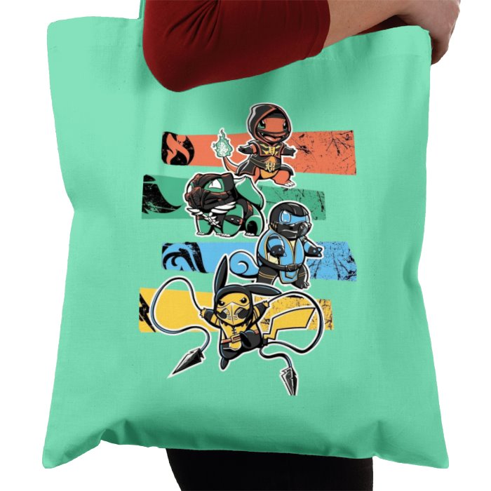 Pokémon & Mortal Kombat - Kombat Starters Tote Bag
