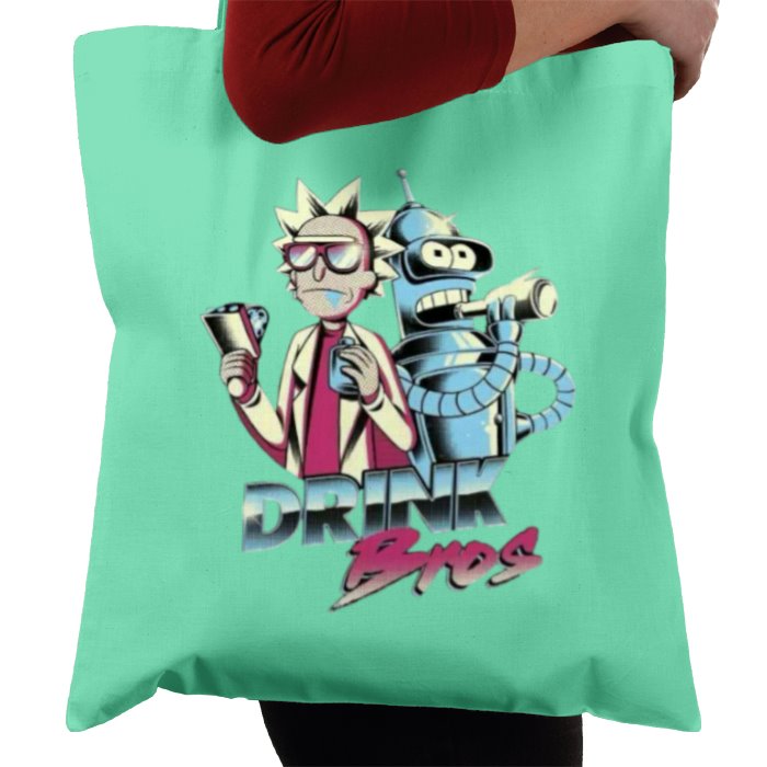 Rick & Morty & Futurama - Drink Bros Tote Bag