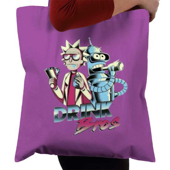 Rick & Morty & Futurama - Drink Bros Tote Bag