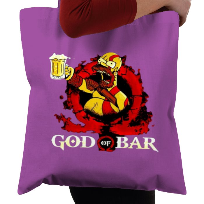 The Simpsons & God Of War - God Of Bar Tote Bag