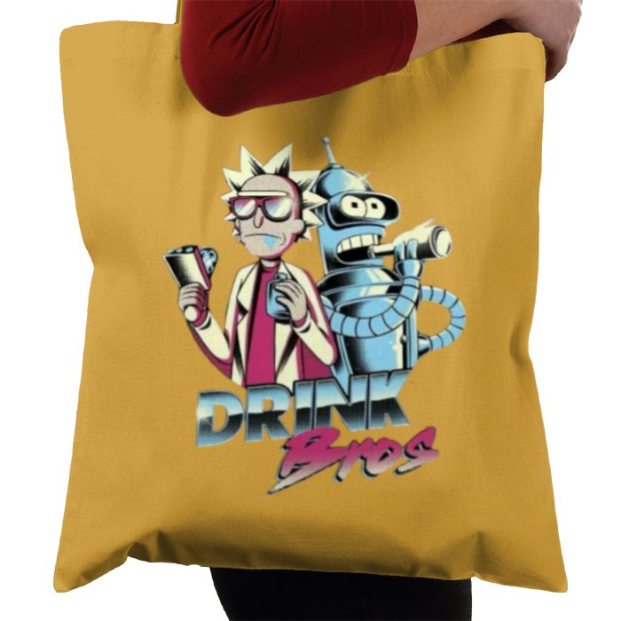 Rick & Morty & Futurama - Drink Bros Tote Bag