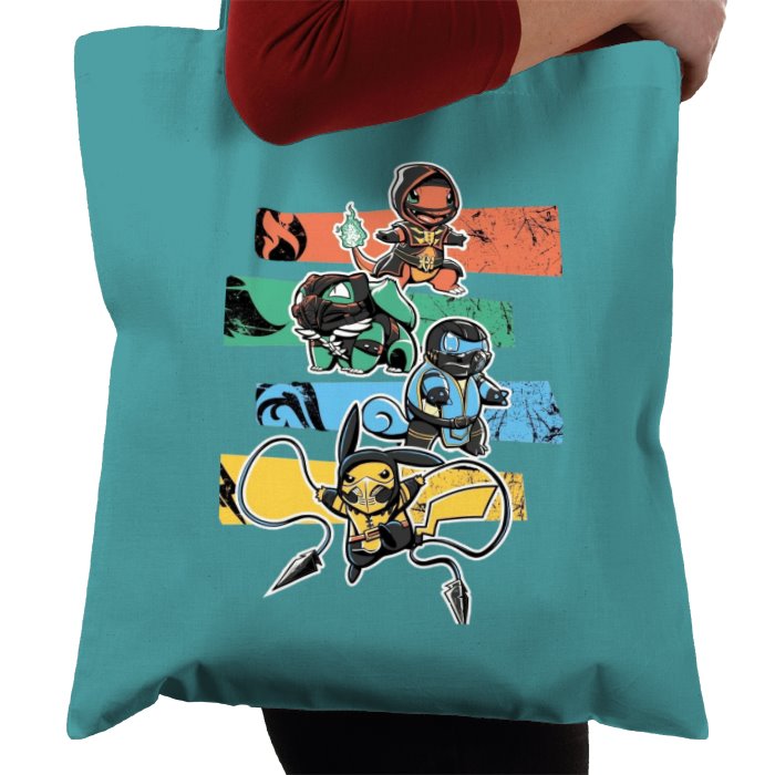 Pokémon & Mortal Kombat - Kombat Starters Tote Bag