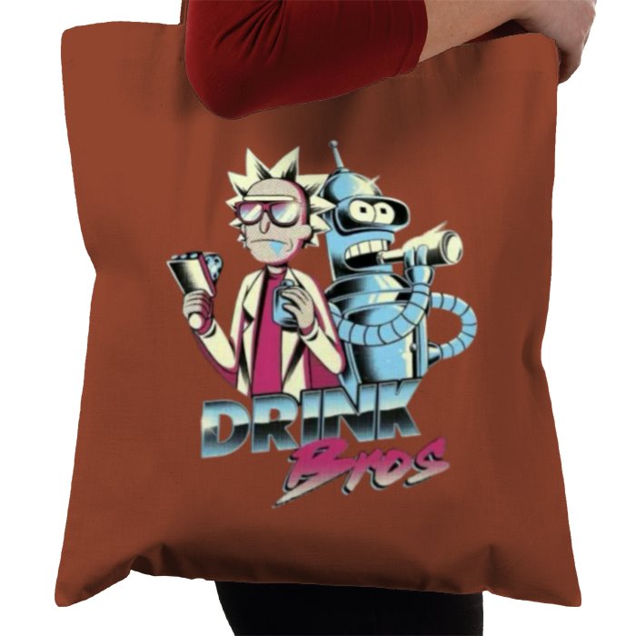 Rick & Morty & Futurama - Drink Bros Tote Bag