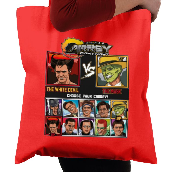 Jim Carrey & Fight Night & Street Fighter - Super Carrey Fight Night Tote Bag