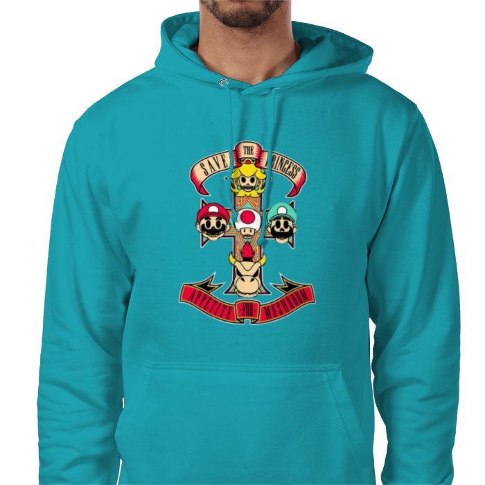 Super Mario Bro's & Guns And Roses - Appetite For Mushrooms Value Hoodie