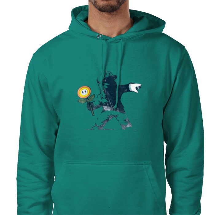 Super Mario Bro's & Banksy - Fire Flower Value Hoodie