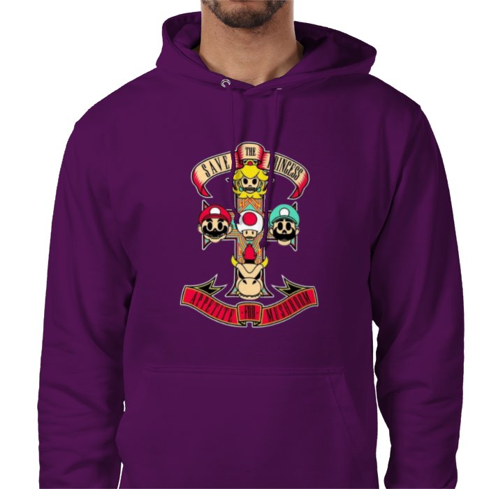 Super Mario Bro's & Guns And Roses - Appetite For Mushrooms Value Hoodie