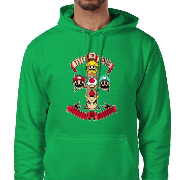 Super Mario Bro's & Guns And Roses - Appetite For Mushrooms Value Hoodie