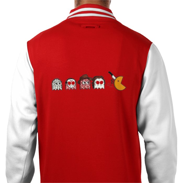 Pacman & Horror Movies - Horror Mashup Varsity Jacket