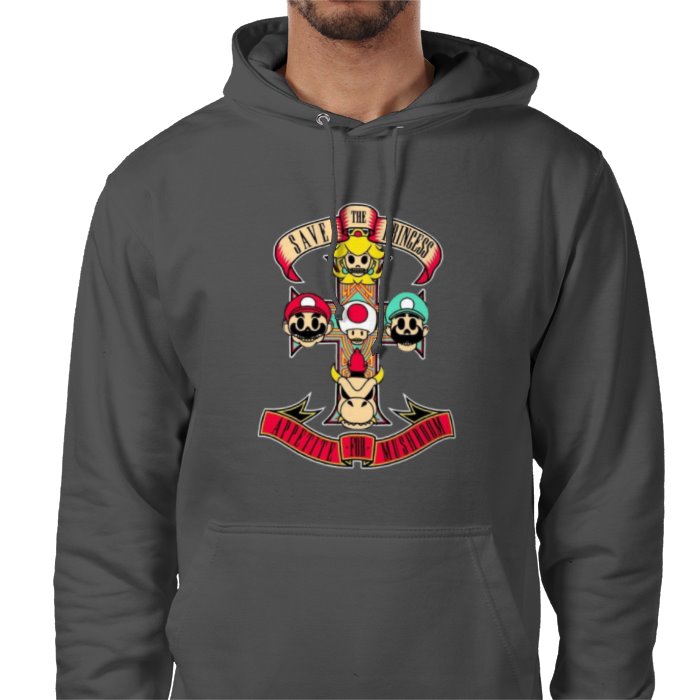 Super Mario Bro's & Guns And Roses - Appetite For Mushrooms Value Hoodie