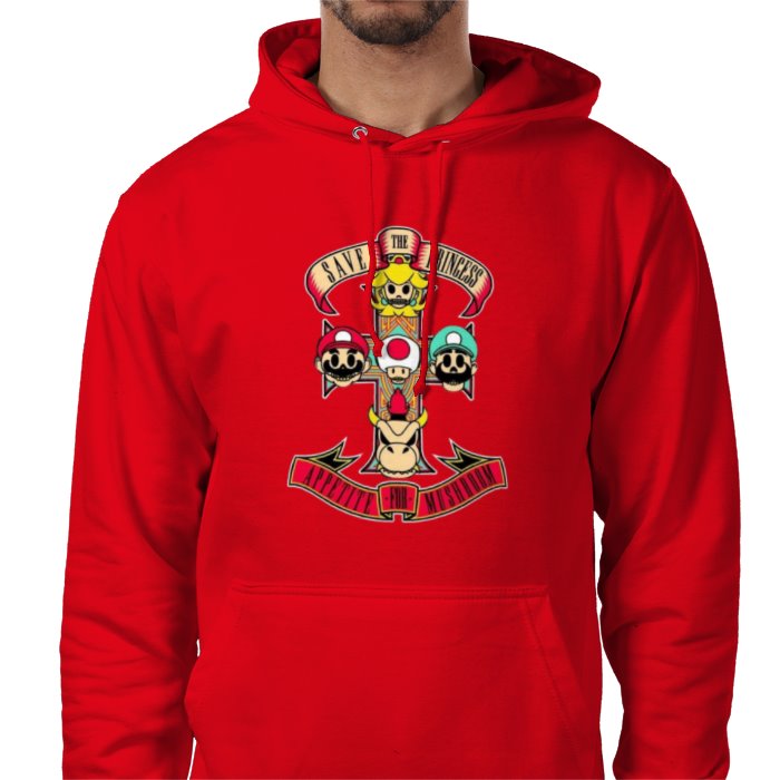 Super Mario Bro's & Guns And Roses - Appetite For Mushrooms Value Hoodie