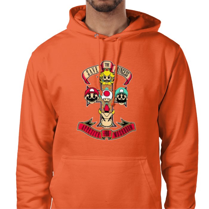 Super Mario Bro's & Guns And Roses - Appetite For Mushrooms Value Hoodie