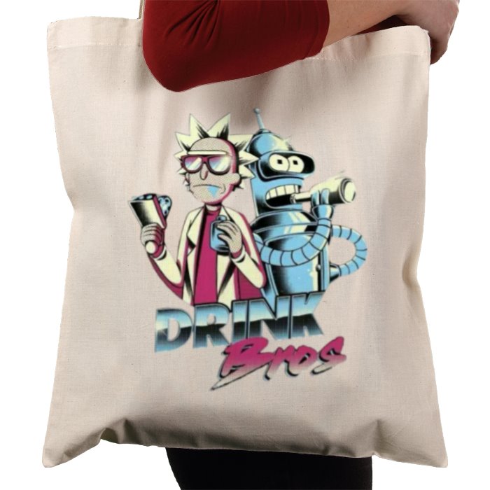 Rick & Morty & Futurama - Drink Bros Tote Bag