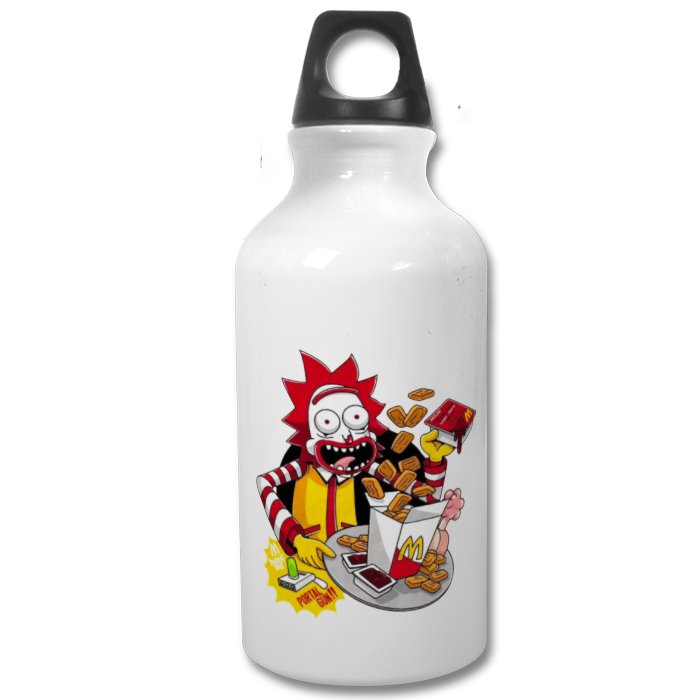 Rick & Morty & Mc Donald's - Rick Mc Donald Water Bottle