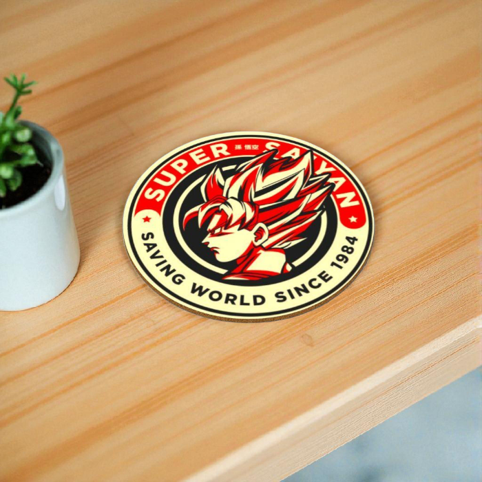 Dragonball Z - Goku Badge Round Coasters
