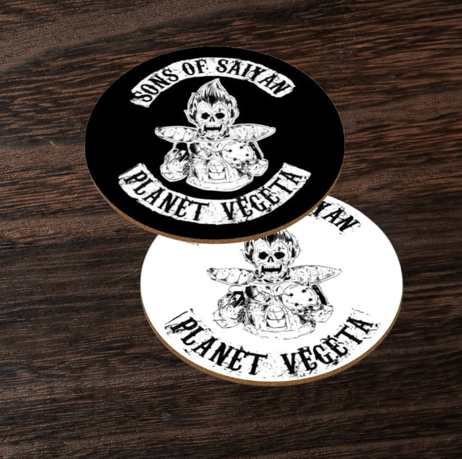 Dragonball Z x Sons Of Anarchy - Sons Of Vegeta Round Coasters