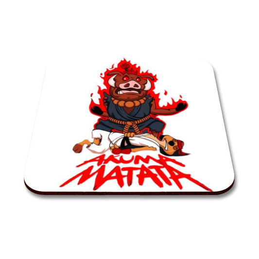 Timone & Pumba x Street Fighter - Akuma Matata Square Coaster