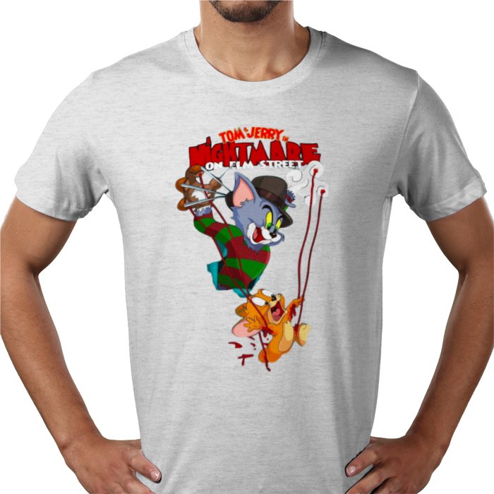 Tom And Jerry & A Nightmare On Elm Street - Freddy & Jerry T-shirt