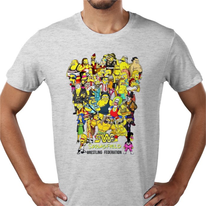 The Simpsons — WWF Parody T-Shirt