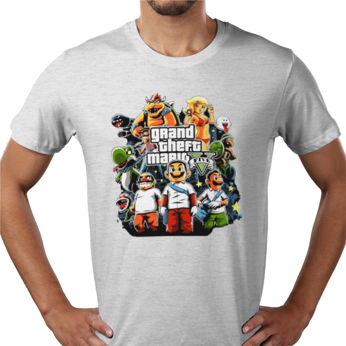 Grand Theft Auto & Super Mario Bro's - Grand Theft Mario T-shirt