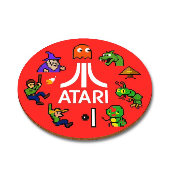 Atari Theme Round Coasters