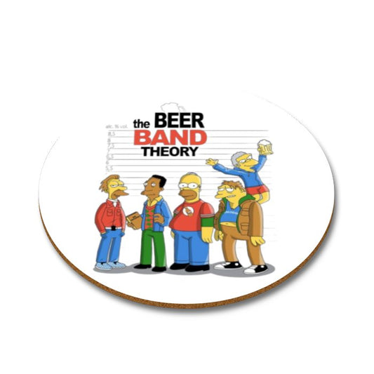The Simpsons x Big Bang Theory - Beer Band Theory Round Coasters