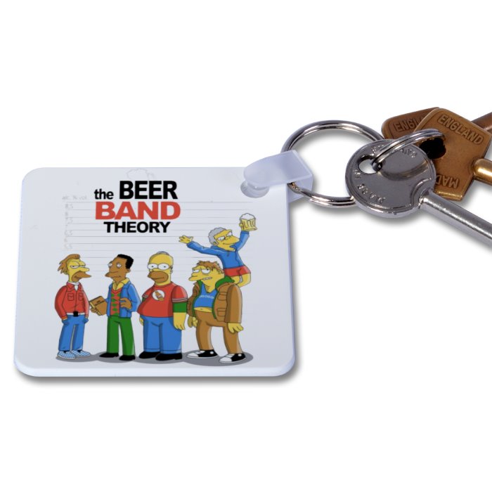 Simpsons x Big Bang Theory - Beer Band Theory Keyring