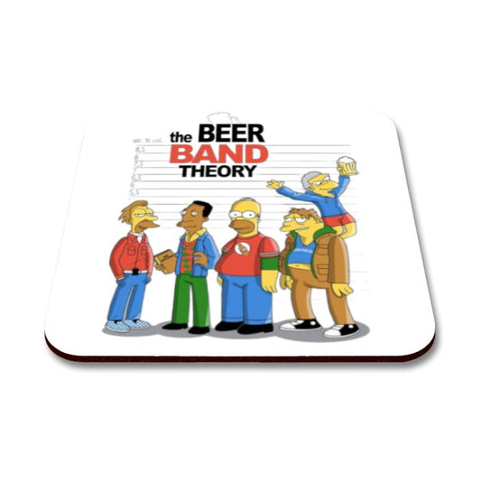 The Simpsons x Big Bang Theory - Beer Band Theory Square Coaster