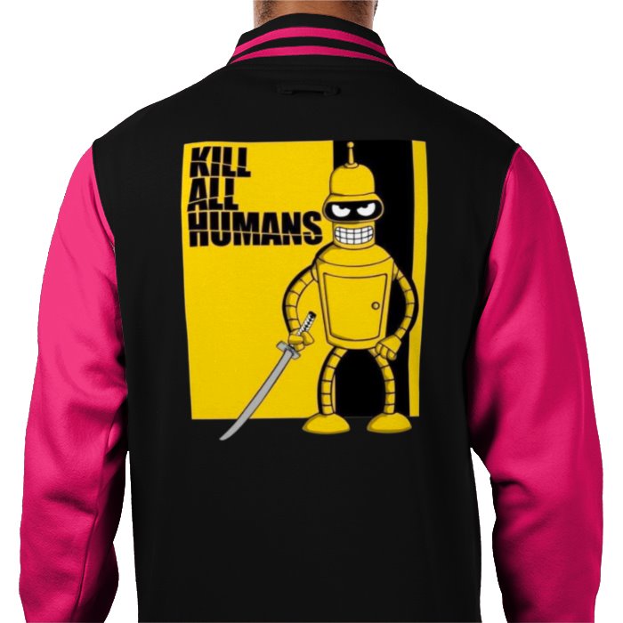 Futurama x Kill Bill - Kill All Humans Varsity Jacket