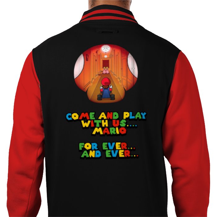 Super Mario x The Shinning - Come Play With Us Varsity Jacket