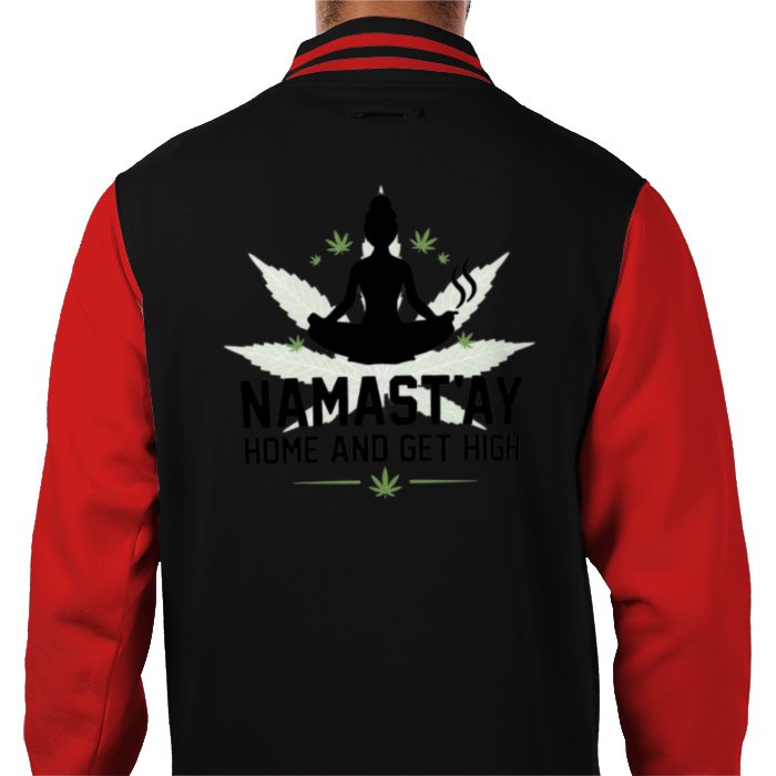 Namast'ay Home & Get High Varsity Jacket