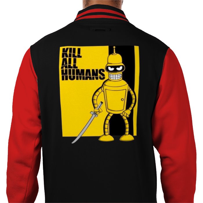 Futurama x Kill Bill - Kill All Humans Varsity Jacket