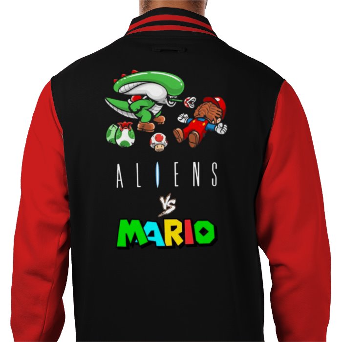 Super Mario x Aliens - Xeno Yoshi Varsity Jacket