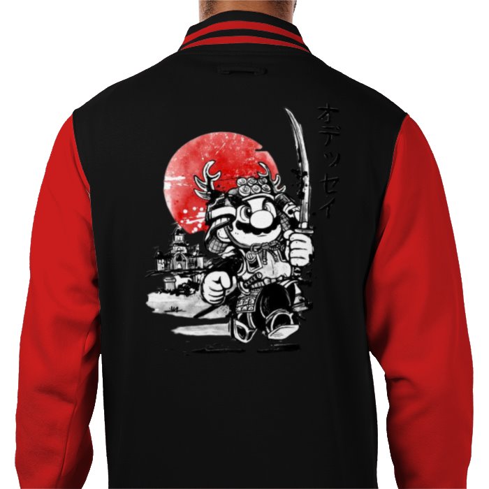 Super Mario Bro's - Samurai Mario Theme Varsity Jacket