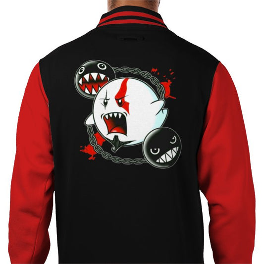 Super Mario x God Of War - Ghost Of War Varsity Jacket