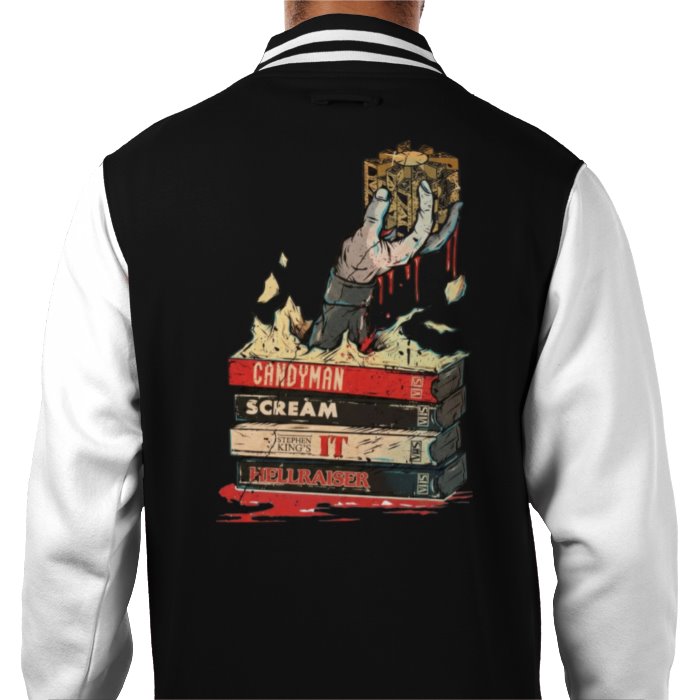 VHS Horror Tapes Hellraiser Theme Varsity Jacket