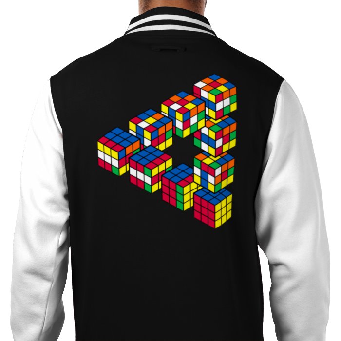 Rubik's Cube Theme Varsity Jacket
