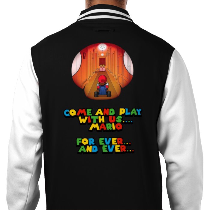 Super Mario x The Shinning - Come Play With Us Varsity Jacket