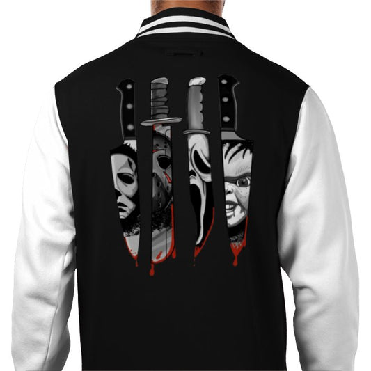 Horror Knifes Theme Varsity Jacket