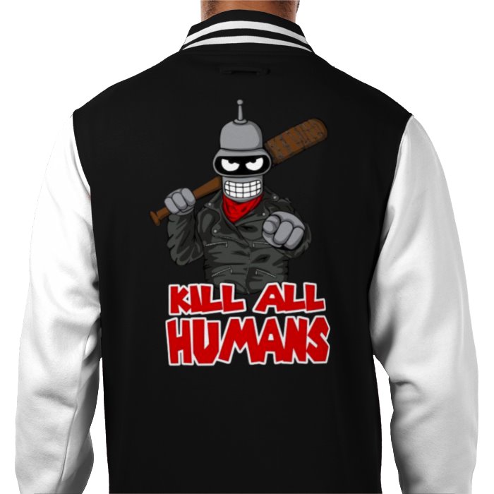 Futurama x The Walking Dead - Kill All Humans Varsity Jacket