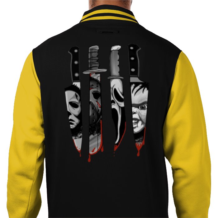 Horror Knifes Theme Varsity Jacket