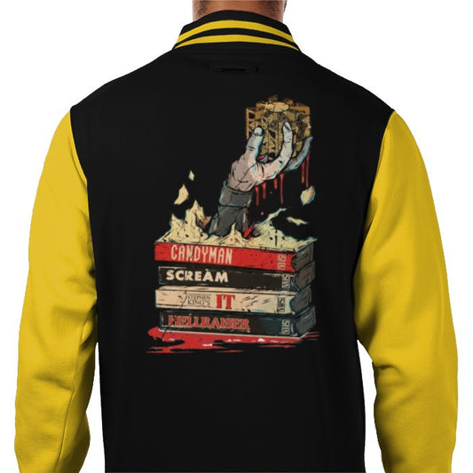 VHS Horror Tapes Hellraiser Theme Varsity Jacket