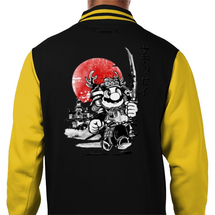 Super Mario Bro's - Samurai Mario Theme Varsity Jacket