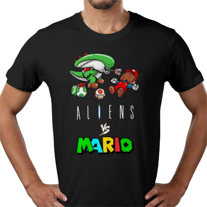Super Mario x Aliens - Aliens Vs Mario T-shirt