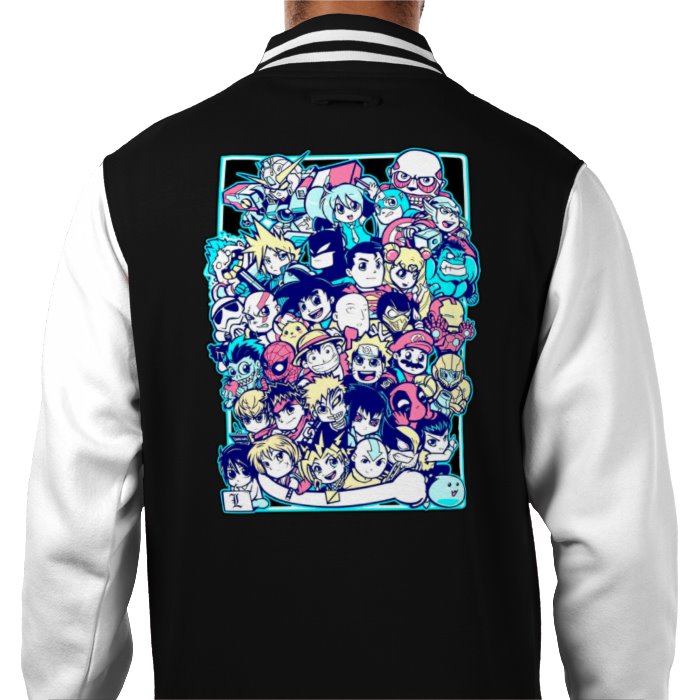 Anime - Collage 2 Varsity Jacket