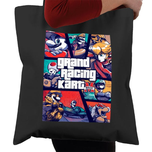 Mario Kart & Grand Theft Auto - Grand Kart Racing Tote Bag