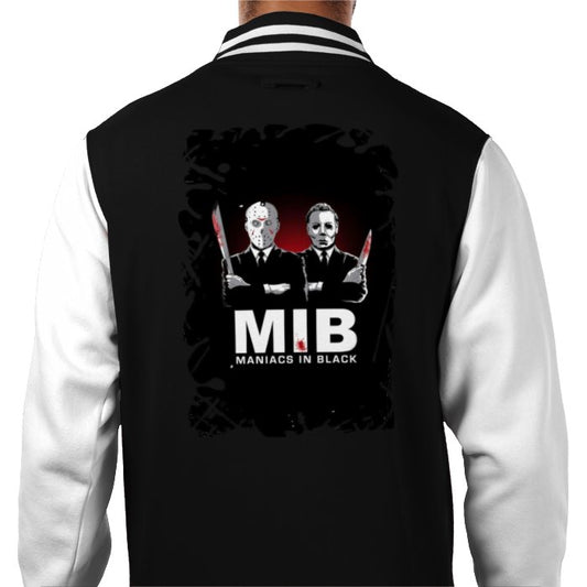 Men In Black & Friday 13th & Halloween - Maniacs In Black Varsity Jacket